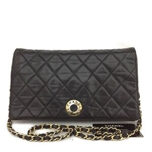 CHANEL Quilted Lambskin Matelasse Logos Bag
